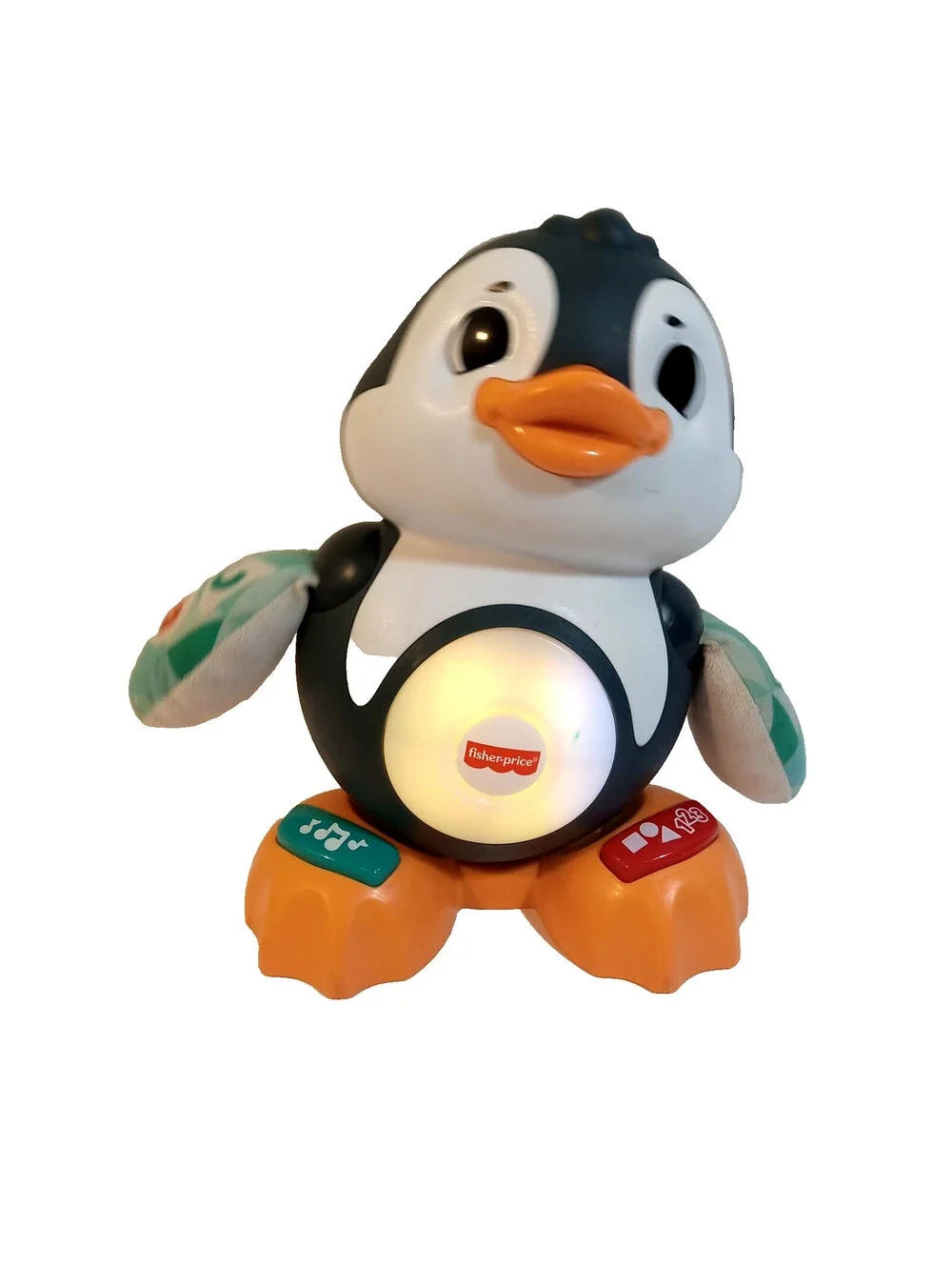 Fisher Price Linkimals Cool Beats Penguin White Yellow Gray Learning Dancing Toy